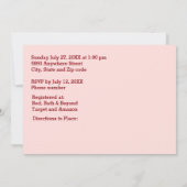 Bruidspaar Silhouet Hart in Zand Bruiloft Kaart (Achterkant)