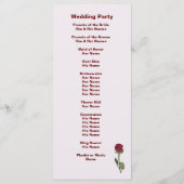 Bruidspaar Silhouet Hart in Zand Bruiloft Programmakaart (Achterkant)