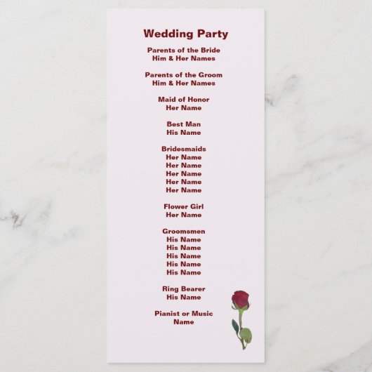 Bruidspaar Silhouet Hart in Zand Bruiloft Programmakaart (Achterkant)