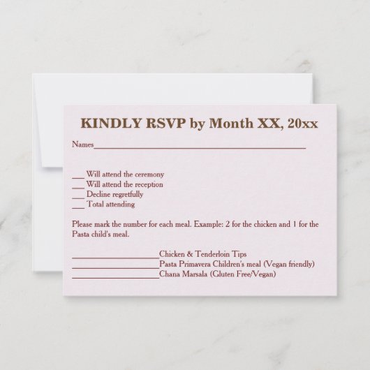 Bruidspaar Silhouet Hart in Zand RSVP Kaart (Voorkant)