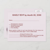 Bruidspaar Silhouet Hart Zand Bruiloft RSVP Uitnodiging Briefkaart (Voorkant / Achterkant)