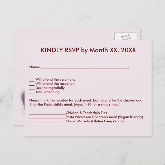 Bruidspaar Silhouet Hart Zand Bruiloft RSVP Uitnodiging Briefkaart (Voorkant / Achterkant)