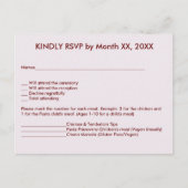 Bruidspaar Silhouet Hart Zand Bruiloft RSVP Uitnodiging Briefkaart (Voorkant)