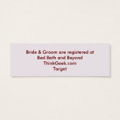 Bruidspaar Silhouet Hart Zand Registry Kaart (Achterkant)