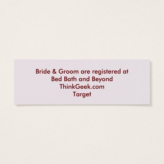 Bruidspaar Silhouet Hart Zand Registry Kaart (Achterkant)