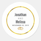 bruidspaar sjabloon ronde sticker (Voorkant)