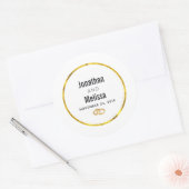 bruidspaar sjabloon ronde sticker (Envelop)