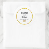 bruidspaar sjabloon ronde sticker (Tas)