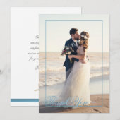 Bruidspaar Strand Schat Hartelijk Dank Foto Bedankkaart (Voorkant / Achterkant)