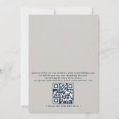 Bruidspaar vals reliëf elegante QR-code bruiloft Kaart (Achterkant)