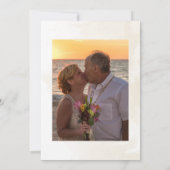 Bruidspaar Vluchten Trouwfeest Foto Bruiloftsrecep Kaart (Achterkant)