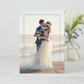 Bruidspaarfoto dankjewelens Schattes uit de Zee Bedankkaart (Staand voorkant)