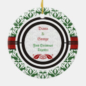 Bruidspaar's 1st Christmas Custom Ornament (Achterkant)