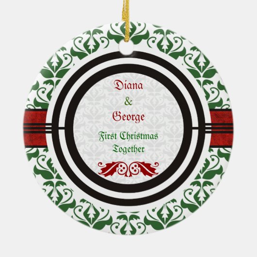 Bruidspaar's 1st Christmas Custom Ornament (Achterkant)