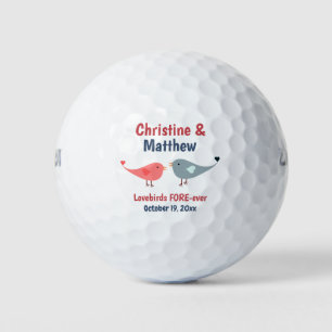 Bruidspaartje Hartjes Trouwfavoriet Golfballen