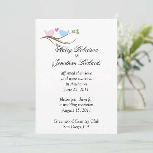 Bruidspaartje Huwelijksfeest na de Trouwdag Kaart (Staand voorkant)