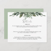 Bruidspakket met blad details kaart (Voorkant / Achterkant)