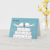 Bruidsparen Bruid en Bruidegom Felicitaties Kaart (Gele Bloem)