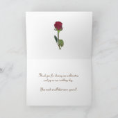 Bruidsparen Silhouet Hart in Zand Trouwdag Bedankkaart (Binnen)