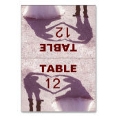 Bruidsparen Silhouet Hart in Zand Trouwdag Kaart (Voorkant)