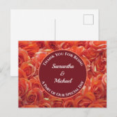 Bruidspartij Dank Je Wel Oranje Bloem Waardering T Briefkaart (Voorkant / Achterkant)