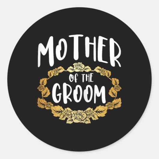 Bruidspartij groep moeder van de bruidegom ronde sticker (Voorkant)