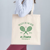 Bruidspartij van de tennisclub 'Match Made In Heav Tote Bag