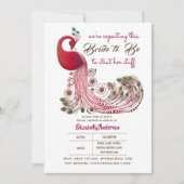 Bruidspauw 2 Wordt Haar Bruidsfeestje Uitgelaten Kaart (Voorkant)