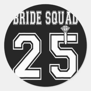 Bruidsploeg 2025 Bruidsfeest Team Afscheidscadeau Ronde Sticker
