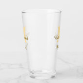 Bruidsploeg monogram gouden bruidsdouche eenvoudig glas (Links)