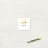 Bruidsploeg monogram gouden bruiloft eenvoudig  post-it® notes (Op bureau)