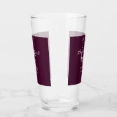 Bruidsploeg naam monogram bruidsmeisje mauve glas (Links)