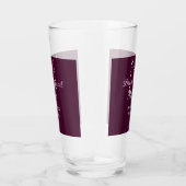 Bruidsploeg naam monogram bruidsmeisje mauve glas (Rechts)