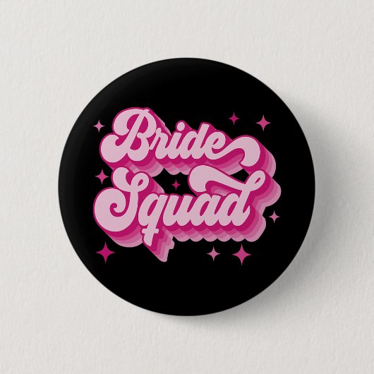 Bruidsploeg Retro Bruiloft Bruidsfeest Jonggezelle Ronde Button 5,7 Cm (Voorkant)