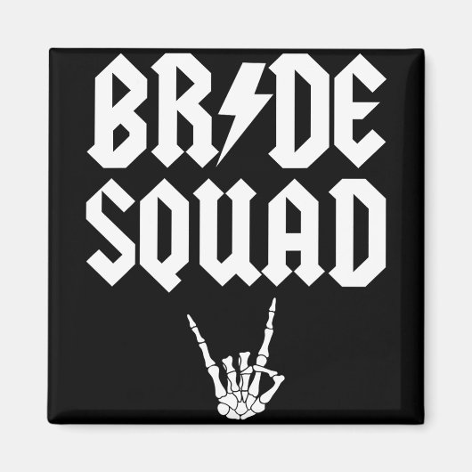 Bruidsploeg Rock N Roll Gotische Halloween Bruidsm Magneet (Voorkant)