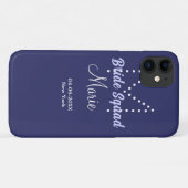 Bruidsploeg voeg naam monogram bruidsmeisje paars  Case-Mate iPhone case (Achterkant (horizontaal))