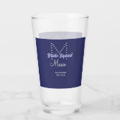 Bruidsploeg voeg naam monogram bruidsmeisje paars  glas (Achterkant)
