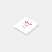 Bruidsploeg voeg naam monogram bruidsmeisje roze d post-it® notes (Schuin)