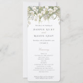 Bruidsprogramma met Calla-lelies in pasteltinten Kaart (Voorkant)