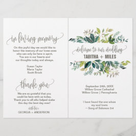 Bruidsprogramma met Geplooid Loofwerk