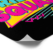 Bruidsquad 90s Bach Crew Woestijn Bachelorette Mat Poster (Hoek)