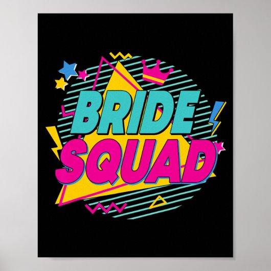 Bruidsquad 90s Bach Crew Woestijn Bachelorette Mat Poster (Voorkant)