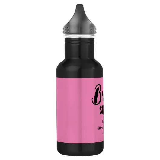 Bruidsquad-naam Bruidsuitnodiging Afscheid Van Mei Waterfles (Links)