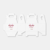 Bruidsquadron naam monogram bruidsmeisje roze datu bedankdoosjes (Uitgevouwen)