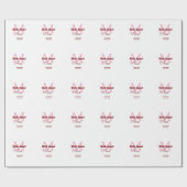 Bruidsquadron naam monogram bruidsmeisje roze datu cadeaupapier (Vlak)