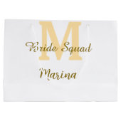 Bruidsquadronogram gouden bruiloftsdouche simpel groot cadeauzakje (Achterkant)