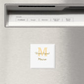 Bruidsquadroom monogram gouden bruids douche eenvo magneet (Insitu (Vaatwasser))