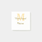 Bruidsquadroom monogram gouden bruids douche eenvo post-it® notes (Voorkant)