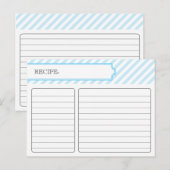 Bruidsrecept Kaart - Blauw (Voorkant / Achterkant)