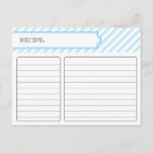 Bruidsrecept Kaart - Blauw (Voorkant)